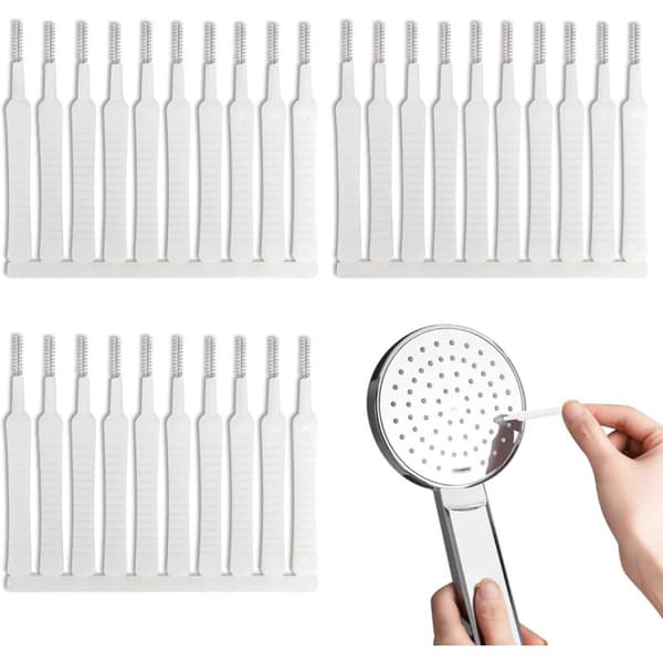 Dusjbørste - 30 stk - Nylon, plast - Hvit - Multifunksjonell, anti-tilstoppende rengjøring