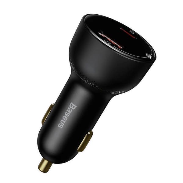 Hurtig og kraftfuld USB / USB-C biloplader PPS QC PD 100W sort