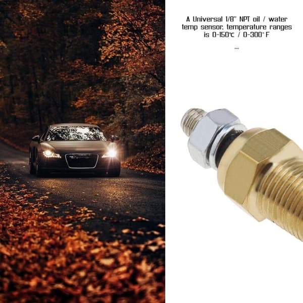Olje-/vanntemperatur 1/8 NPT-sensor enhet sender elektrisk måler 0°C 150°C metall