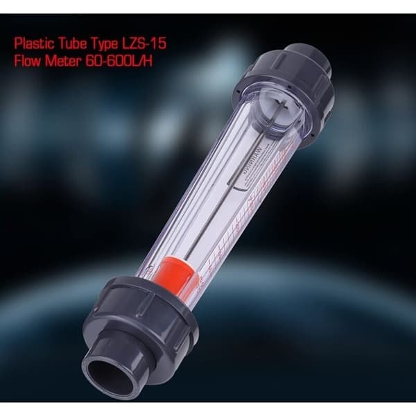 Plastrotameter vattenflödesmätare 60-600L/H LZS-15D Vätskerör Flödesmätinstrument