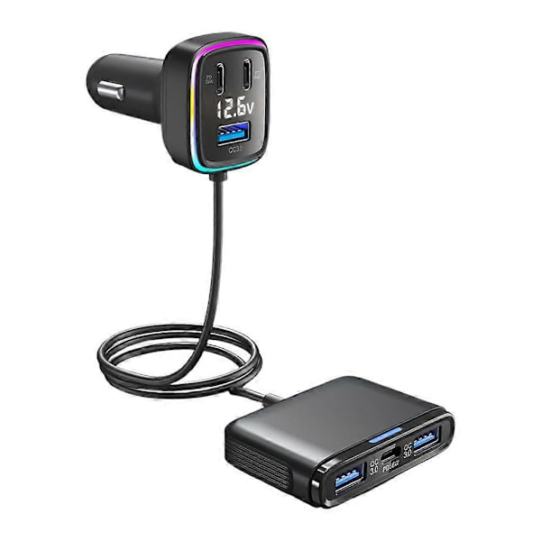6 USB-port superhurtig bilopladeradapter til iPhone Samsung Android-adaptere