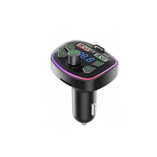 Trådløs Bluetooth MP3-afspiller til bil, håndfrit sæt til bil, FM-sender, dobbelt USB 3.1A LCD-biloplader ~ 11681