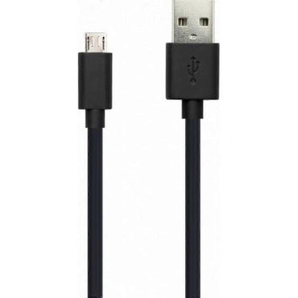 USB A billaddare 2.4A FastCharge USB A/micro USB-kabel, Svart