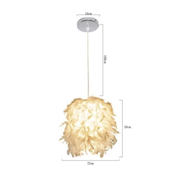 White Feather Pendant Lamp - EXBON - E27 40W - diameter 22cm - for outdoor office