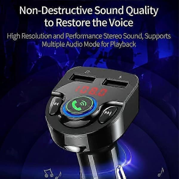 G32 Billader Spenningsdeteksjon FM-sender Bluetooth-kompatibel MP3-spiller med stemmenavigasjon