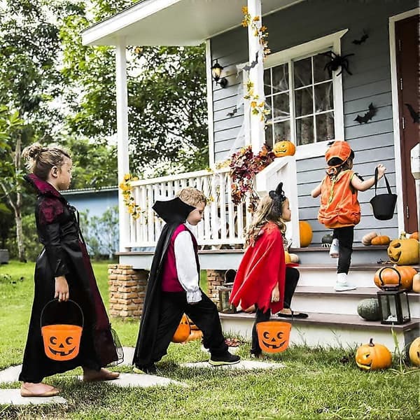 6. Halloween Græskarformet Slikspandpose til Indsamling af Slik.