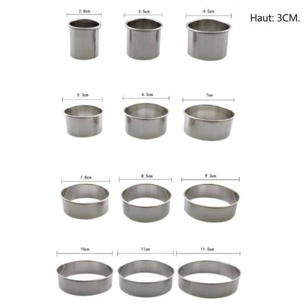 Cookie Cutters (as shown) - Buy Now - 12 Pcs - Stainless Steel - Multiple Sizes - Rust Resistant