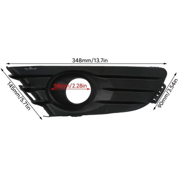 Par tåkelysgrilldeksler. Svart frontfanger tåkelysgrill for Citroen C4 2004-2008