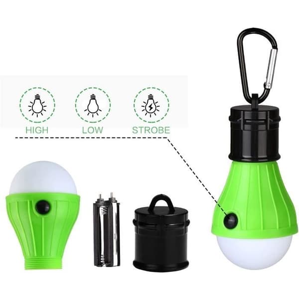 Campinglykt, 4 x LED-campinglykt batteridrevet campinglampe, vanntette nødlamper med 3 moduser