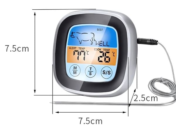 Digitalt køkkentermometer - Til kød og grill, -50°C til 300°C