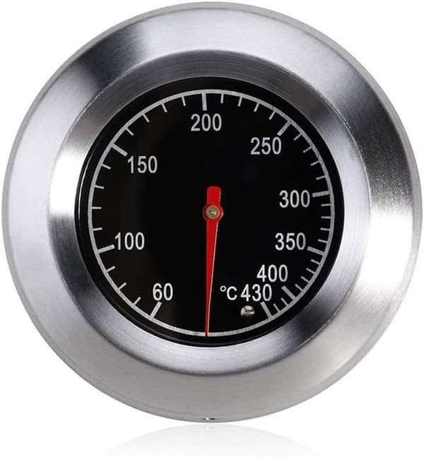 Analog kötttermometer i rostfritt stål för grillning, röktermometer för utomhusgrillning, 60-430°C