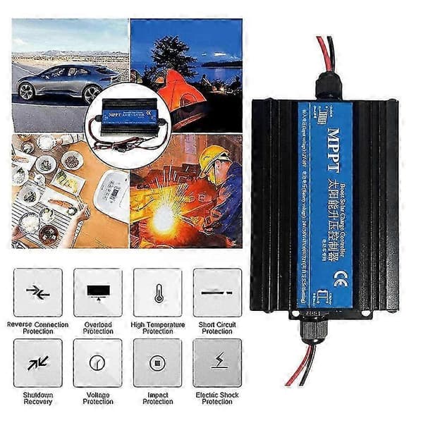 MPPT Boost Solar Charge Controller Oplader 300W Bilbatteri Opladningsspændingsregulator Oplader Regul