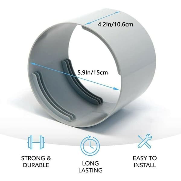 AIMOONSA Universal 5,9-tums (150 mm) bärbar luftkonditioneringsslangförlängningskoppling