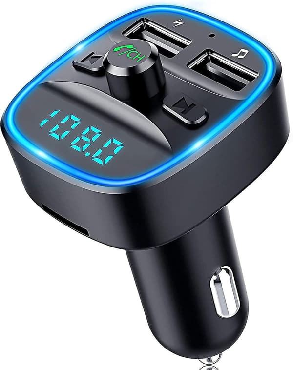 Bluetooth FM-sändare med dubbla USB-portar för billaddare