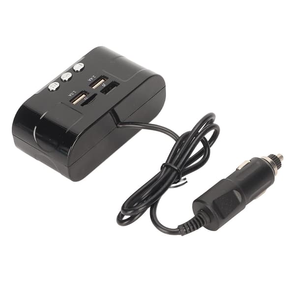 1 for 2 Biloplader Dobbelt USB Universal Support Hukommelseskort Bil Bluetooth Cigarettænderadapter til 12‑24V Køretøjer