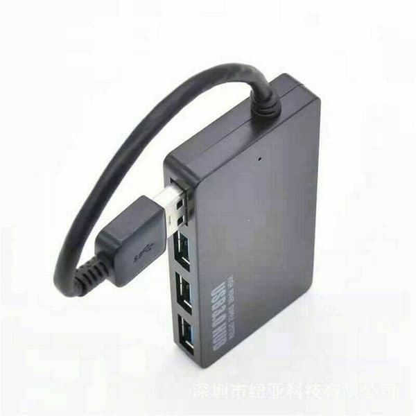 USB 3.0 hub with 4 ports Black
