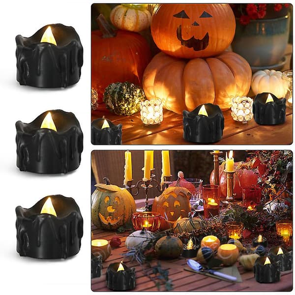 12 Halloween Pumpaformade LED-ljus