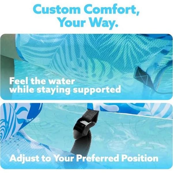 Oppustelig Pool Flydestol - PVC Polyester - Til Voksne - Dimensioner 86x40x61 cm - 1 Styk