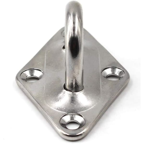 Kraftig loftsvægmonteringskrog Ankerplade Øjeplade 304 Rustfrit Stål M5 5mm 3/16\" (4 stk.)