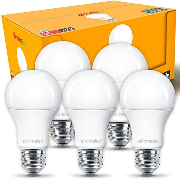 5-pack high-quality LED bulbs with plastic-coated aluminum [9W]/E27 screw base, household super bright e27 screw base white light warm light energy