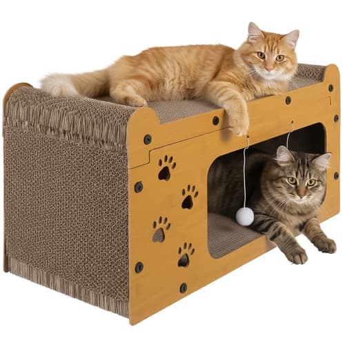 Cat Tree Two-Story - Scratching Furniture with Den