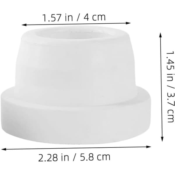 Sæt med 4 gummipropper til poolstige, hvid