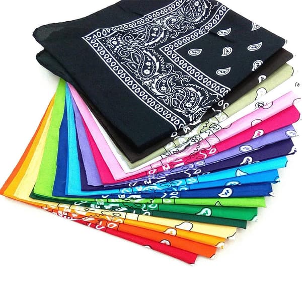 Bandana - Skjerf med Paisleymønster - Lys Rosa