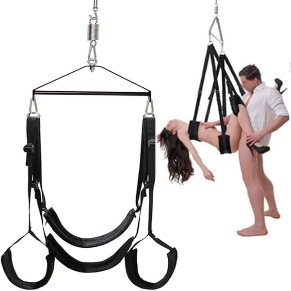 2026 Latest Model 3rd Generation Sex Swing - 360° Rotating Trapeze with Soft Padding & Steel Triangle Support - 600 lbs Capacity for Couples