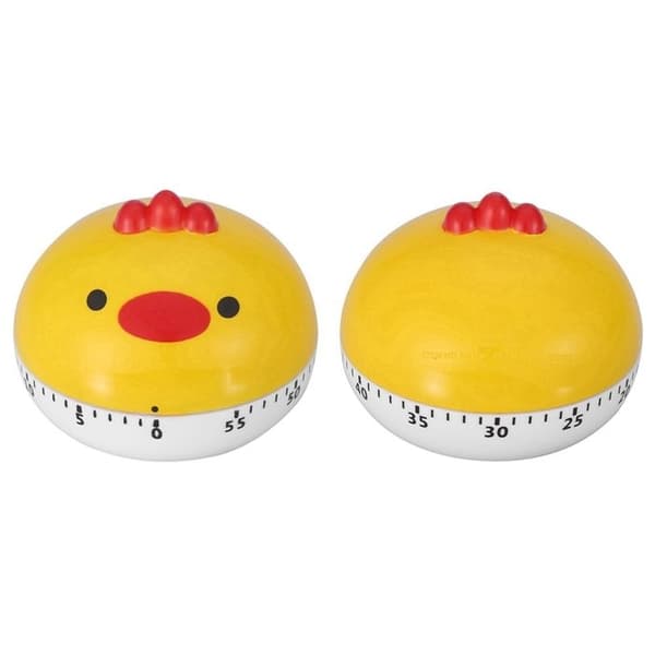 (Gul) Matlagingstimer - GIGICIAL - Gul kylling - Mekanisk - 55-60 minutter - Slitesterk ABS