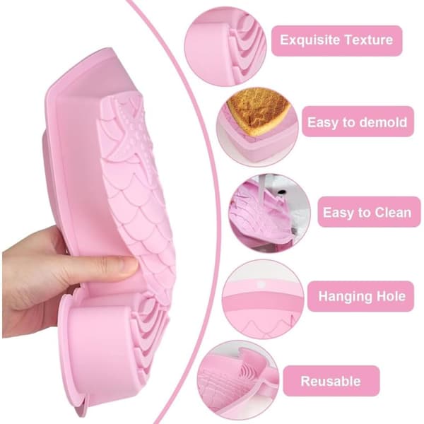 Bageform Kageform Silikone Bageplade Fødevaregodkendt Kreativ Chokoladeform Pink Madform