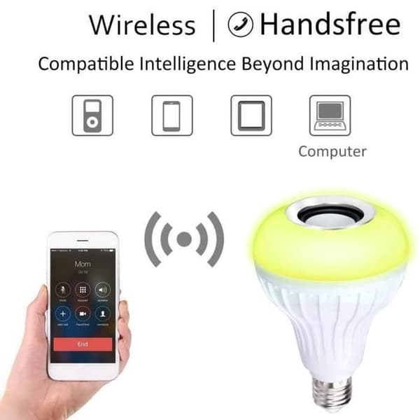 LED-høyttalerlampe - SONEW - Bluetooth-lampe - 12 farger - 50 000 timer - 6W
