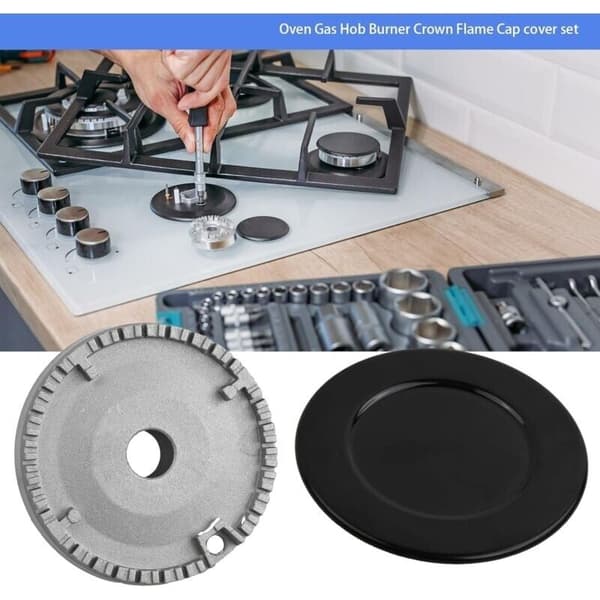 Gasskomfyr matte + ring + brenner sett