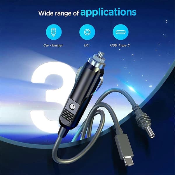 For Starlink Mini 100W Kabel 3-i-1 Strømkabel 5M Billader