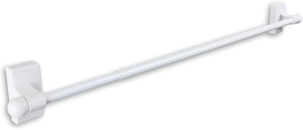 Desyne Magnetic Curtain Rod - Extendable 71-122 cm, White, Adjustable Window Rod White