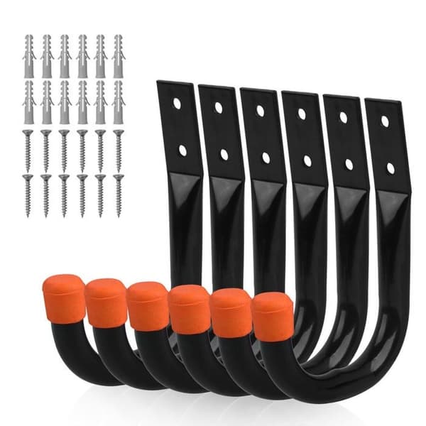 Heavy Duty Storage Hooks for Wall Mounted Ladders, Garages, Bikes, Tools, and Garden Sheds