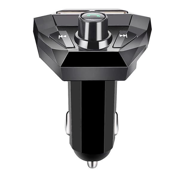 Håndsfrit trådløs Bluetooth FM-sender LCD MP3-afspiller USB-oplader 2-ports biloplader