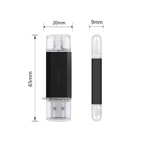 USB med USB 3.0 & USB-C – 64GB