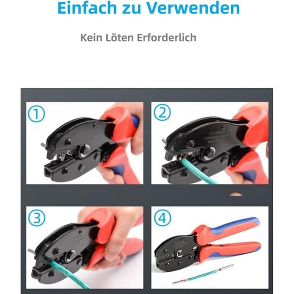 MC4 Crimptang. Crimptang til 2,5/4,0/6,0 mm² kabelstik til solpaneler (MC4 crimptang B) - LARGEIGHT