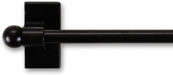 Desyne Magnetic Rod - Adjustable 28-48\", Black, Extendable Window Curtain Rod Black