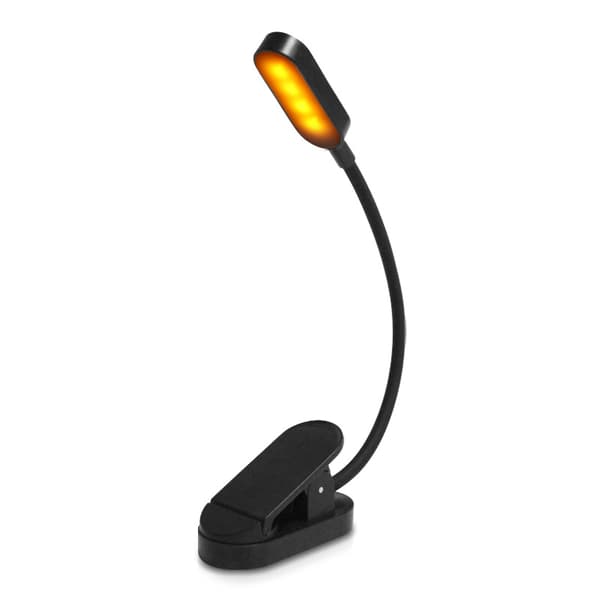 Svart Boklampe - LED Clip-on Leselampe for Studenter Svart