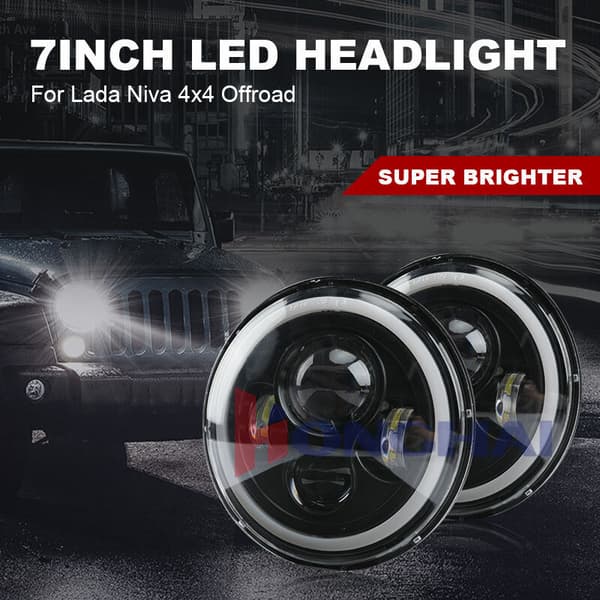 LED-billykter. Egnet for terrengkjøretøy. 7-tommers LED-arbeidslys for biler.