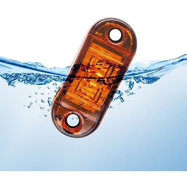 10x 2 LED Sidemarkeringslys 12/24V LED Trailer Sidemarkeringslys Side Advarselslys Gult Lys til Lastbil Autocamper Campingvogn