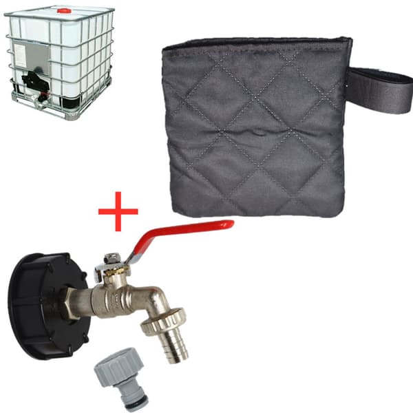 Ton Barrel Tilbehør IBC Tøndeforbindelse Messing Tøndetud Nippelhane Forbindelse - Messing S60*6 Variabel 4-punkts Hane Nippel + Isoleringsdæksel, 3 stk.
