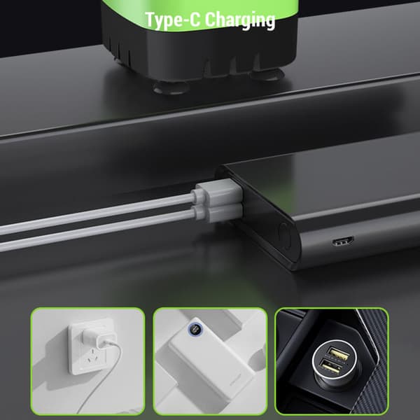 Bärbar Camping Duschpump Uppladdningsbar Elektrisk Duschpump med Smart Digital Display, 6000mAh, DUBUNS
