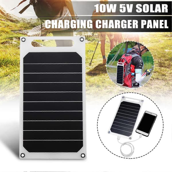 Mini solcellepanel slank lett solcelle USB batterilader bærbar solcelle batteriladere USB solcelle powerbank for telefon billader utendørs camping