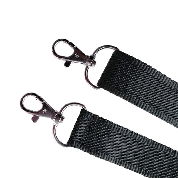 Adjustable Shoulder Strap with Metal Buckles Black