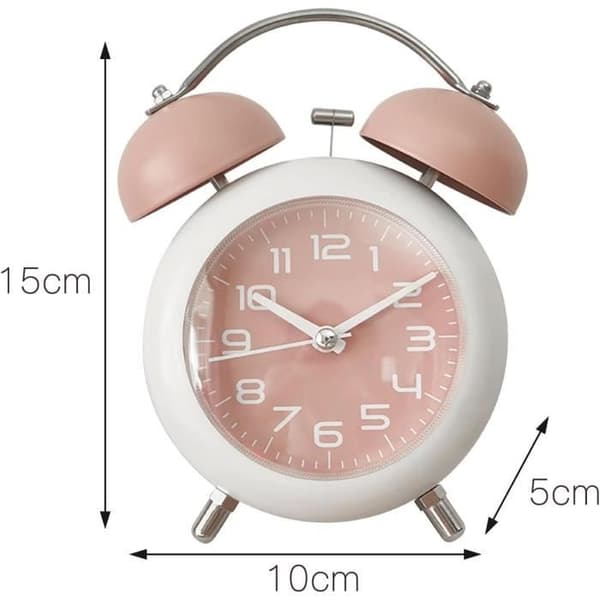 Silent Non-Ticking Analog Alarm Clock, Portable Travel Alarm Clock, Snooze Function, Retro Desk Clock, Electronic Mechanisms