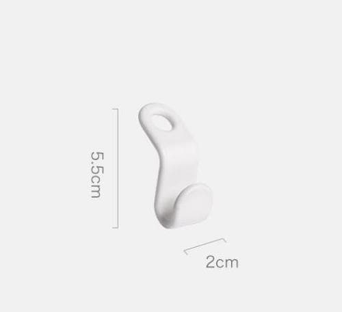 Multifunktionel og pladsbesparende ophængskrog - hvid, 5,5*2 cm, 50 stk.