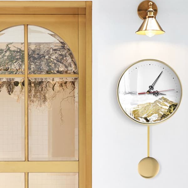 Quartz Pendulum Clock Movement DIY Kit with 3 Pairs of Different Hands for Wall Clock Repair, Replacement Parts