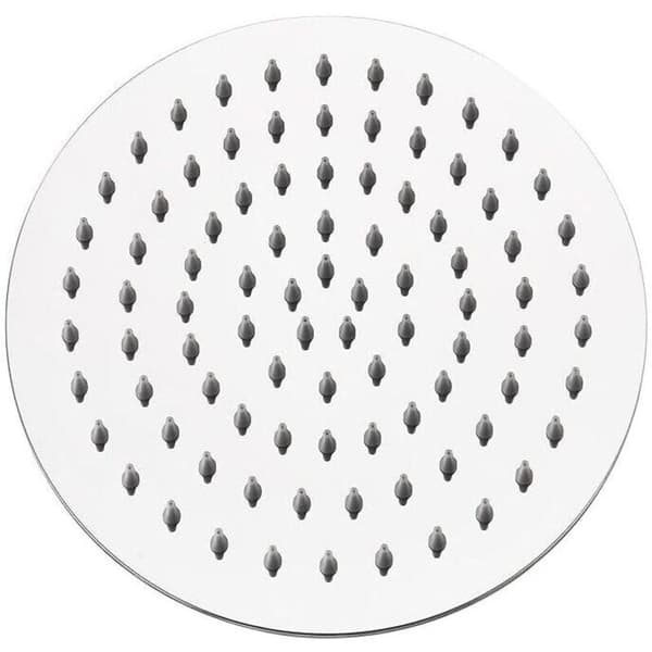 Kraftig dusjhode. 8\" rundt dusjhode i AISI304 rustfritt stål. Fint regndusjhode, 20x20cm. Fast, vanntett dusjhode.